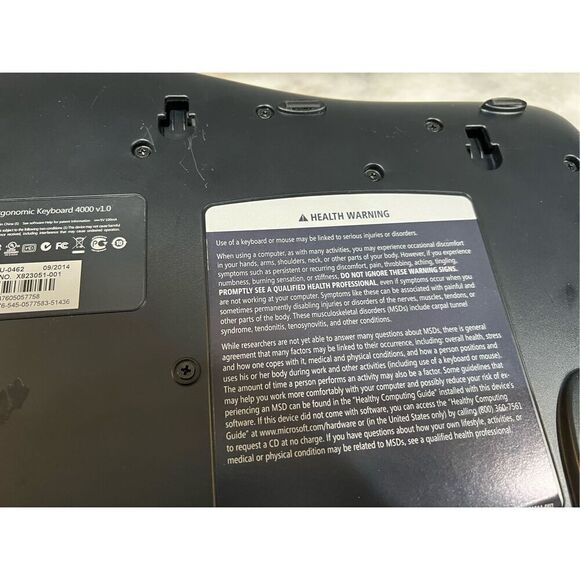 Microsoft KU-0462 Natural Ergonomic USB Keyboard - Black - Picture 8 of 8